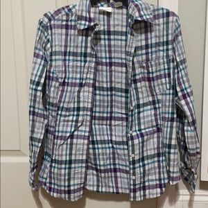 Blue and purple flannel